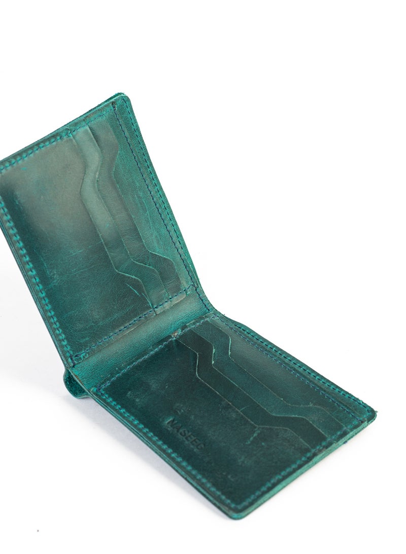 NASEEG Narmer Genuine Leather Wallet From Naseeg - Turquoise Crazy Horse - Image 4